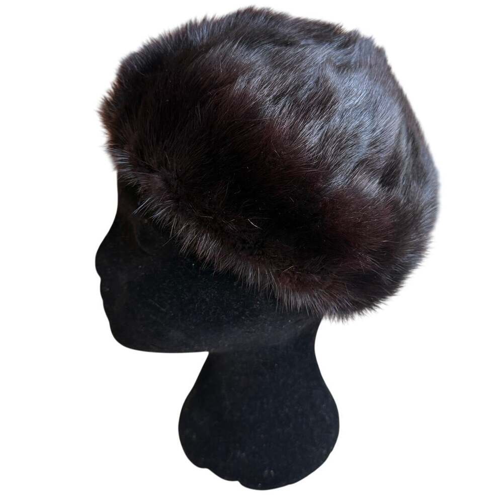 Vintage Mink Hat Black - Picture 3 of 5